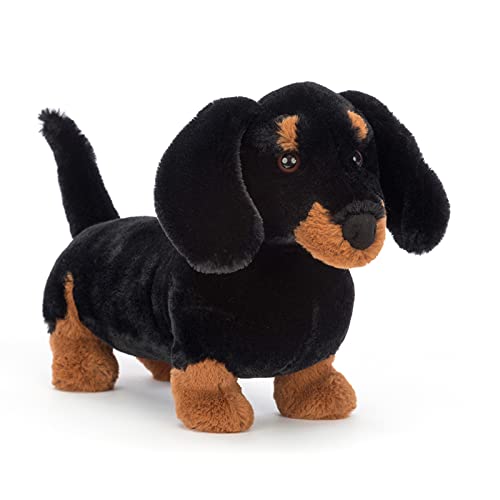 Image of Jellycat Freddie Sausage Dachshund Wiener Dog Stuffed Animal, Medium 7 inches - Dogs & Puppies Plush Toy - Classic Children's Gift