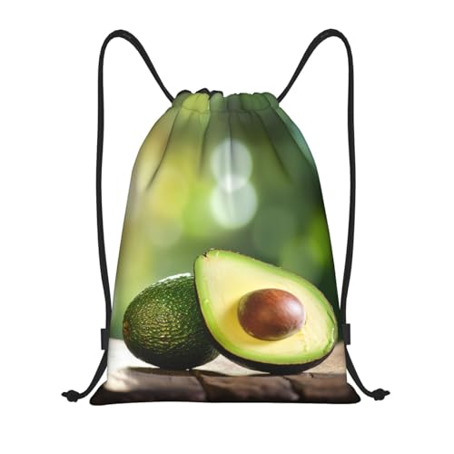 Avocado Fruit3 print Drawstring Bag Sack Gym Bag Ditty Bag for Gym Traveling, Hiking, Yoga, Shopping for Adult