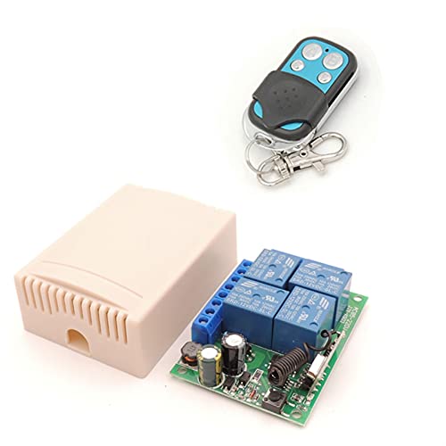 Motor de puerta corrediza, AC 10 Amp 220 0W 4CH 433M Controlador de control remoto HZ RF RF Relé inalámbrico Controlador de receptor for garaje Door DIRIGIÓ Bulbo(1RC 1B)