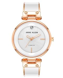 Anne Klein Women's Genuine Diamond Dial Bangle Watch AK/1414