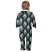 Emelivor Feathers Peacock Black Baby Newborn One-Piece Clothes Infant Footed Pjs with Zipper for Girl Boy Kids