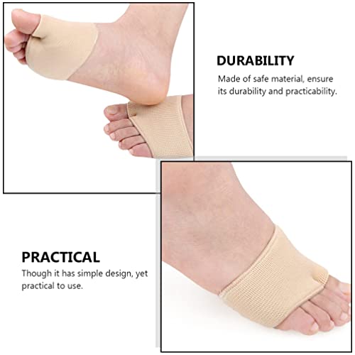 ULTNICE Metatarsal Sleeves Forefoot Socks 2Pcs Shoe Pads Breathable Forefoot Pads Non-Slip Forefoot Pads Relief Pain Blister Callus (Beige) - Image 6
