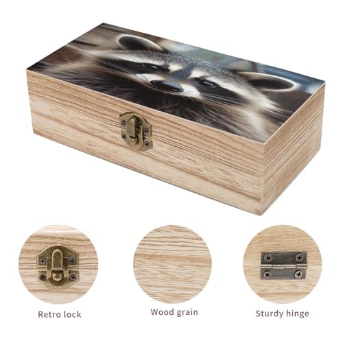Boîte de rangement en bois sculpté avec couvercle et fermoir élégant pour secrets - 4