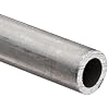 6061 Aluminum Pipe, Schedule 80, 1" Nominal, 0.957" Inside Diameter, 1.32" Outside Diameter, 0.18" Wall, 48" Length, OnlineMetals