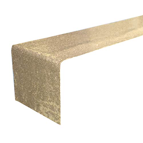 JYFLZQ Champagne Sequin Table Runner for Party, 1 Pack