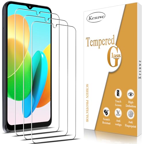 Image of Kesuwe [3 Pack] Screen Protector for Motorola Moto E13 Tempered Glass, Anti-Scratch, Bubble-Free, 9H Hardness, Ultra Resistant, High Definition, Easy Installation