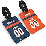 Denver Custom Luggage Tag Personalized Any Name Any Number Set of 2 Gifts for Men