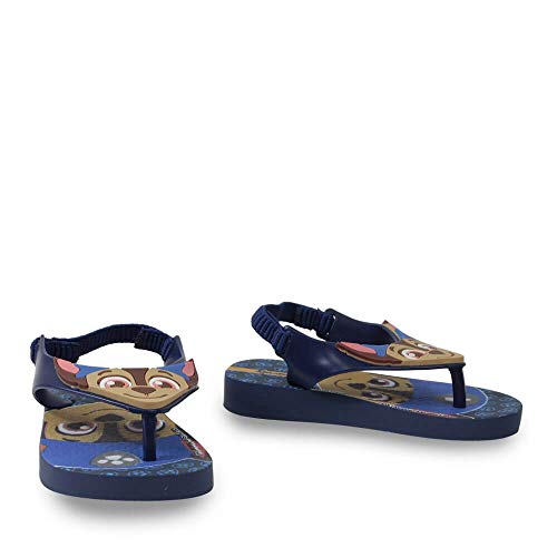 Chinelo Patrulha Canina, Ipanema Kids, Bebê Unissex, Azul/Bege, 22
