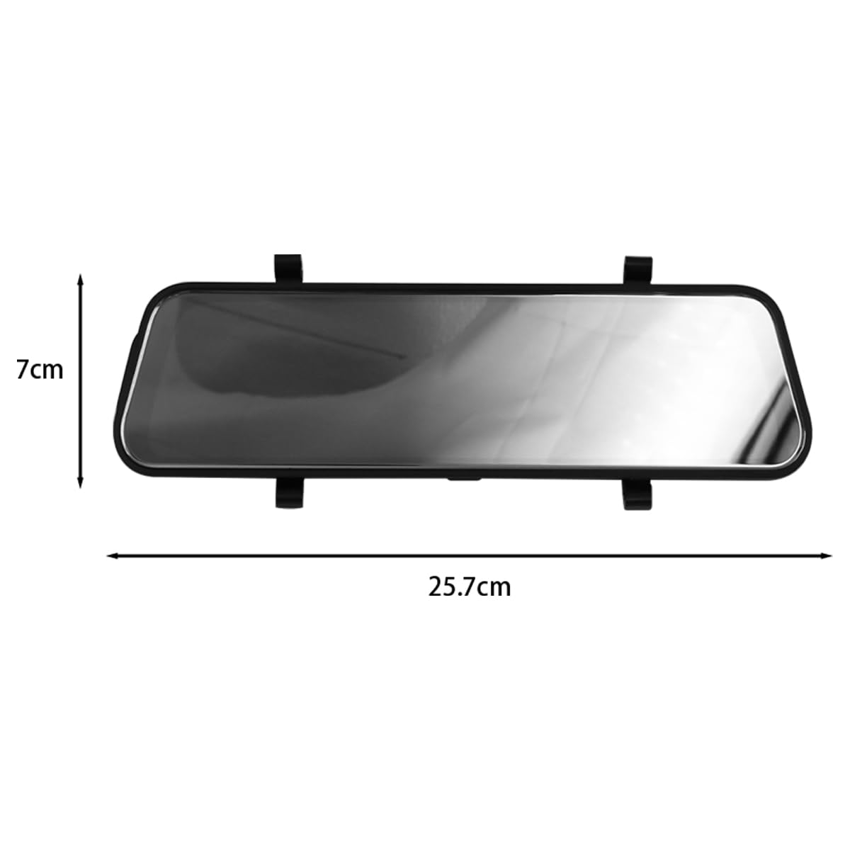 Cámara de salpicadero con Espejo de 10 Pulgadas Delantera y Trasera con Tarjeta SD de 32G, Espejo retrovisor para Coche, cámara de salpicadero, línea inversa Ajustable, Impermeable IP69