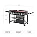 Royal Gourmet GB6000 6 Burner Propane Gas Griddle with Folding Side Tables, 44-Inch Flat Top Grill with Double-Layer Bottom Shelves for Outdoor Party or Backyard Barbecue, Black