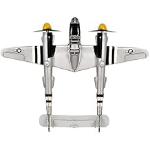 Old Modern Handicrafts1940s U.S. Twin-Engine Fighter Plane Model - Made of 100% Iron Frame - 13.5L x 18.2W x 5H Inches