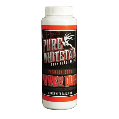 Pure Whitetail Power Dust – Buck – Fresh 100% Pure Mock Scrape and Calming Cover Scent Powder Infused with One Individual Buck Scent