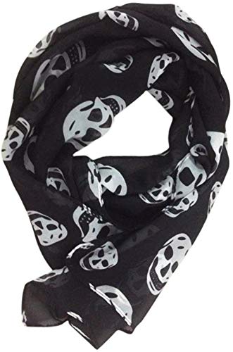  Black Sugar Foulard - Sciarpa da Punk Gotico Goth, colore: Nero