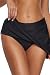 Produktbild Dolamen Damen Badeshorts Bikinihose Rock Shorts Trunks Badeanzug Bauchweg Badekleid mit Mit Mit Integrierter Hose Mehrfarbig Mini Bikini Takini Baderock Beachwear (Large, Schwarz)