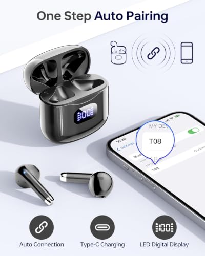 Image of KTGEE Wireless Earbuds Bluetooth 5.3 Ear Buds Headphones, 40Hrs Playback