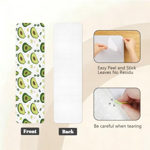 Protectores de escalera para interiores con diseño botánico de aguacate de alta resistencia 4