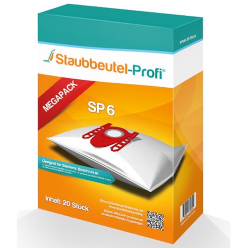 20 Staubsaugerbeutel geeignet für Siemens Q5.0 extreme Silence Power Bodenstaubsauger VSQ5X500, VSQ5X1230, VSQ5 X 12 M1,VSZ3XTRM11 von Staubbeutel-Profi® kompatibel mit Swirl S62 / S67 (20Stück)