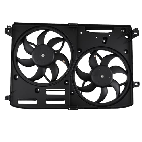 Image of maXpeedingrods Radiator Cooling Fan Assembly w /Shroud for Lincoln MKZ 2013-2016, for Ford Fusion 2014-2016, 623870 DG9Z8C607C FG9Z8C607A
