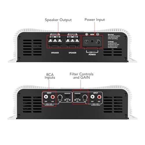 Taramp's DS 2000x4 2 Ohms 2000 Watts RMS 4-Channel 500x4 Watts RMS, Class D Full Range, Crossover High / Low Pass Fixed Bridgedable Car Audio Amplifier by Taramp's - Image 9
