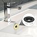 PATIKIL Sink Overflow Ring, 3Pcs Sink Basin Trim Overflow Cover Insert in Hole Round Ring Covers Caps for Kitchen Bathroom, Black
