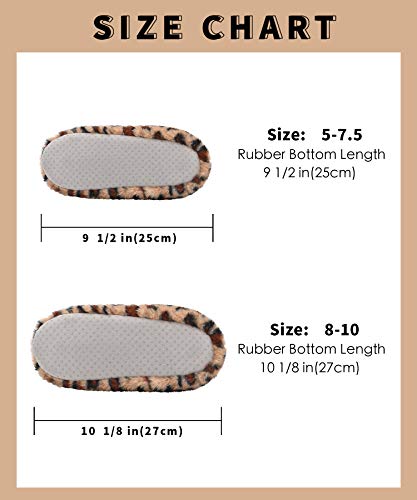 Image of DICUIRD Womens Thick & Warm Slipper Socks with Grippers - Christmas House Slippers