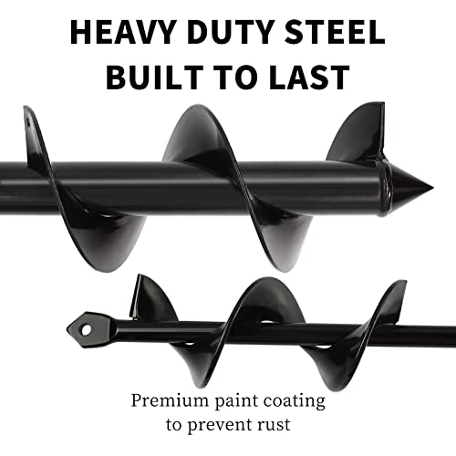 Auger Drill Bit For Planting 1.6X9In & 3X12In Garden Auger Spiral Drill Bit Rapid Planter For 3/8”Hex Drive Drill - For Tulips, Iris, Bedding Plants And Digging Weeds Roots #TOP3