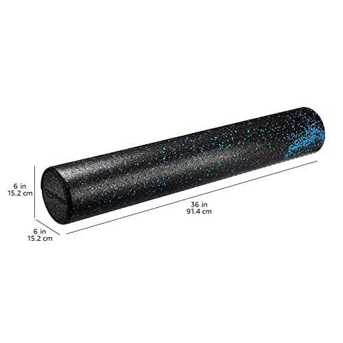 Amazon Basics High Density Foam Roller for Exercise and Recovery, 36 Inches, Blue Speckled - Image 6