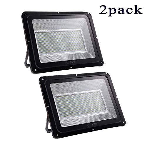 Preisvergleich Produktbild 2er Pack 400W 8000LM 600 Leds Flutlicht-Außenscheinwerfer, IP66 wasserdichte Sicherheitsleuchte, Aluminium-Lampenkörper, Flutlicht-Wandleuchte für Lager, Parkplatz, Park, Werbetafel, Gebäude, Straße