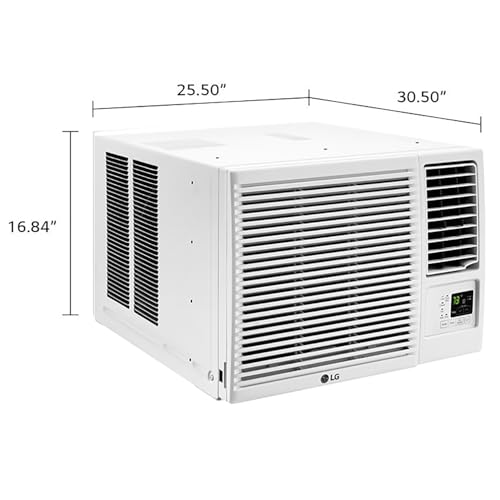 Image of LG 23,000 BTU Window Air Conditioner with Supplemental Heat, Cools 1,440 Sq.Ft. (36' x 40' Room Size), Electronic Controls with Remote, 2 Cooling, Heating & Fan Speeds, Slide In-Out Chassis, 230 /208V