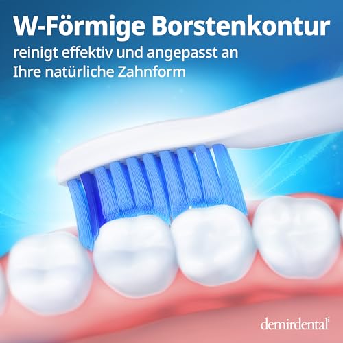 8er demirdental Aufsätze passend für Philips Sonicare Ersatzbürsten ProResults Medium Bürstenköpfe, für täglich präzise Zahnreinigung, HX6018 – Bild 4