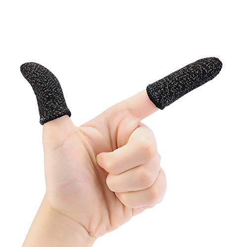 Btuty Luvas de jogo antiestáticas anti-estáticas à prova de suor de 1 par de tela de toque completa