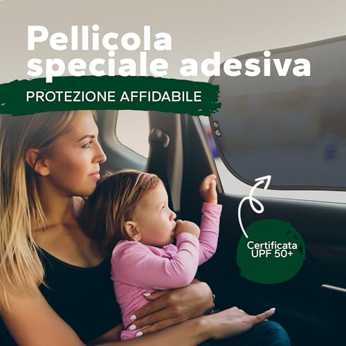 Parasole Per Bambini - Con Protezione Uv Certificata UPF50+ - Autoadesivo - Certificato Dekra - Materiale Pregiato Gsm 105 - Accessori Per Parasole Per Bambini - Parasole Per Bambini - Protezione Uv - 3
