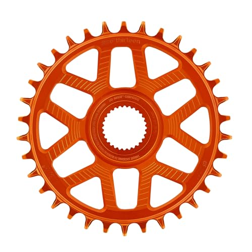 e*thirteen non ha badato a spese creando la corona Helix R e*spec. Progettata per e-bike Bosch Gen 4, questa corona a montaggio diretto da 1 pezzo è forgiata in 7075 AL per rigidità, resistenza e resistenza all'usura più lunga. L'ampia lavorazione CNC e il profilo dei denti M3 offrono una corona di aggiornamento ultraleggera che offre la migliore compatibilità Shimano cross /Ritenzione della catena SRAM ed estetica tecnica accattivante. Una copertura antipolvere esterna personalizzata migliora lo stile integrato e aiuta a prevenire