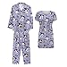 INSTANTARTS Red Bat Halloween Pj Sets for Men Comfortable Soft Men's Pajama Set Sleepwear Pjs Button Down Set Lightweight Polyester Loungewear Pajama Sets Fashion Size 2XL