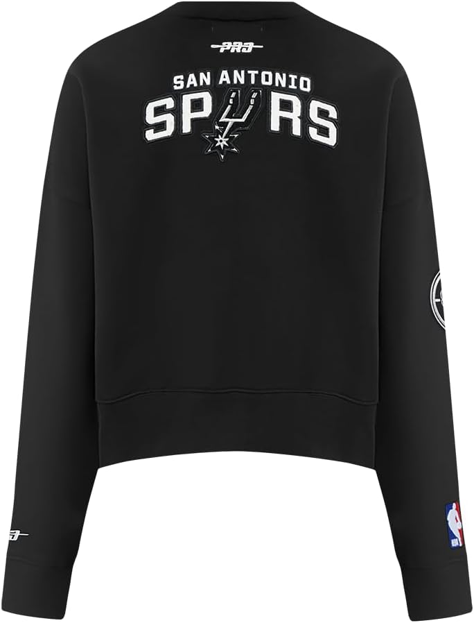 Pro Standard NBA womens Womens Nba San Antonio Spurs Classic Player Brushed Back French Terry Crewneck Sweatshirt - Image 2