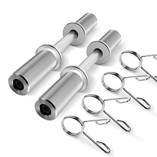 Uboway Olympic Dumbbell Handles: 16" Olympic Dumbbell Bar for 2" Olympic Weight Plates, Loadable Dumbbells with 4 Spring Collars, Home Gym Strength Training by Uboway - Used condition - US$46.78