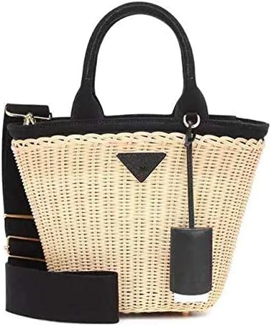 QFWN Borsa a Mano Crema Piccolo Beach Borsa Estate Vintage Paglia del Rattan  Intrecciato Asiatico Bali Rattan Bag Donna (Color : MICROLABEL, Size :  32x20x12cm) : Amazon.it: Scarpe e borse