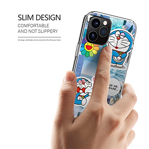 Phone Case Cover Compatible With Iphone Samsung Doraemon 11 Collage 12 Combine 7 8 X Xr Pro Max Se 2020 13 14 Scratch Accessories Waterproof Transparent #TOP1