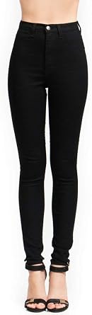 Vibrant Womens Denim Skinny Jeans Super Stretch High Waisted Classic Casual Slim Fit Pants