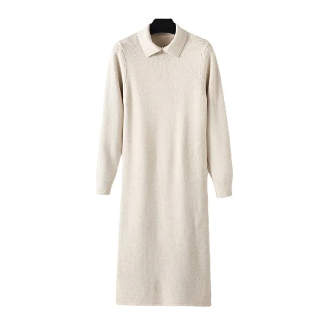 Disimlarl Damski sweter z dzianiny z klapą długi sweter oversize maxi sukienka pulower luźne czarne sukienki