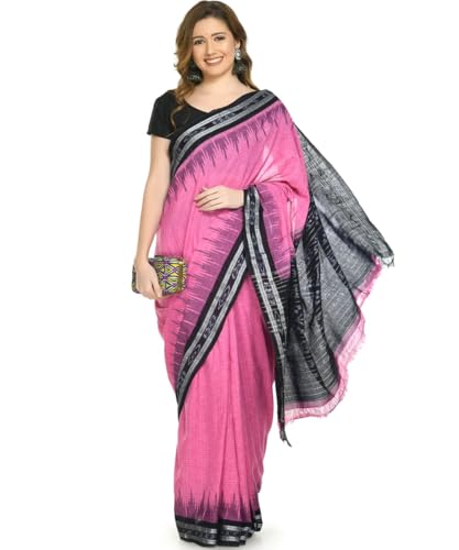 COTTONSILK & KHANDUAPATA Shambalpuri Cotton Saree of Odisha Ikkat Orissa Traditional Handloom Sari Bomkai Pata