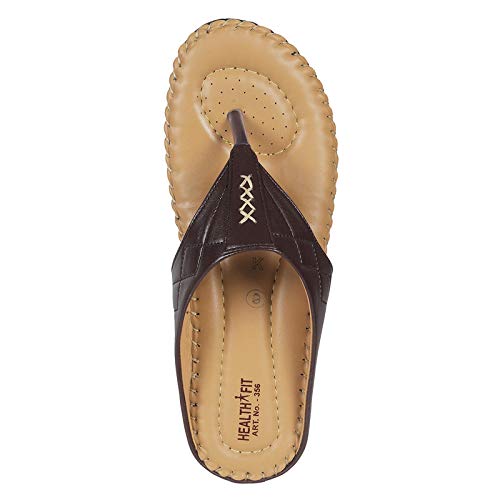 Image of HEALTH FIT Ortho Slippers-Dr Sandals for Women Suitable for Knee Pain, Diabetic & Orthopedic Footwear for Women HF356