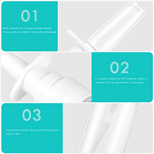 8 Unidades Frasco De Spray De Rinite Pulverizador Nasal Recipiente Dispensador Frasco De Spray Nasal