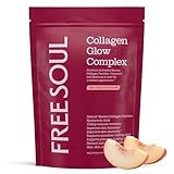 Marine Collagen Powder | Clinically Proven Collagen Supplement for Women with Hyaluronic Acid & Vitamin C | 100% Type I Hydrolysed Collagen Peptides for Hair, Skin & Nails | Collagen Glow by Free Soul