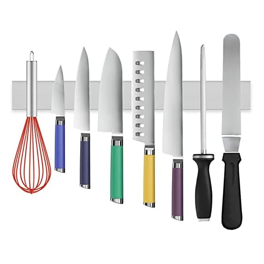 Magnetic Knife Holder for Wall, Ouddy 16 Inch Knife Magnetic Strip, Stainless Steel Magnetic Knife Strip Bar Rack Block for Kitchen Utensil Holder, Art Supply Organizer & Tool Holder