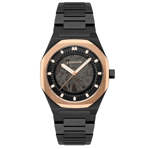 Thomas Earnshaw Drake Skeleton �����Y �����X�P���g�� 42mm �r���v �X�e�����X�X�`�[���u���X���b�g ES-8142, �S�[���h, ���_��