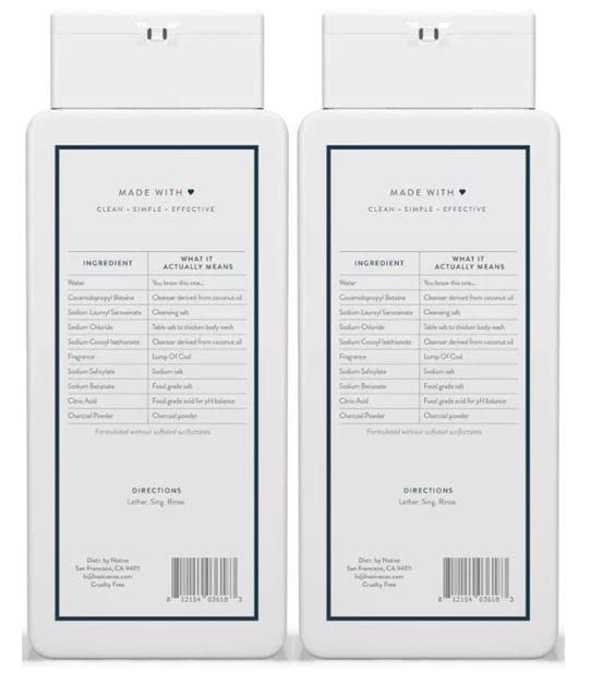 Miniatura 2 de Native Gel de baño natural para mujeres y hombres sin sulfatos sin parabenos sin tinte con ingredientes limpios derivados naturalmente que dejan la