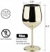Arora Stainless Steel Wine Glass 18oz - Set of 2 Gold - 3.6