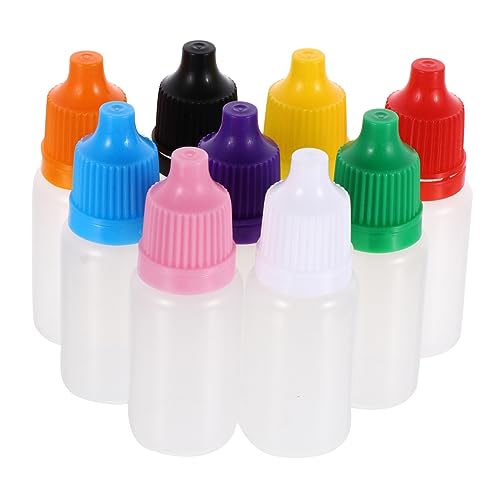 CIYODO 10ml Liquid Dropper Bottle 50pcs Eye Liquid Dropper Bottle Set Random Color