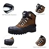 riemot Women's Men's Snow Boots, Waterproof Winter Boot for Dog Walking Hiking Trekking Fishing Riding Hunting, Mucker Yard Booties Gardening Shoes Warm Anti-Slip Ankle Boots, Men Brown UK10/EU44 #4
